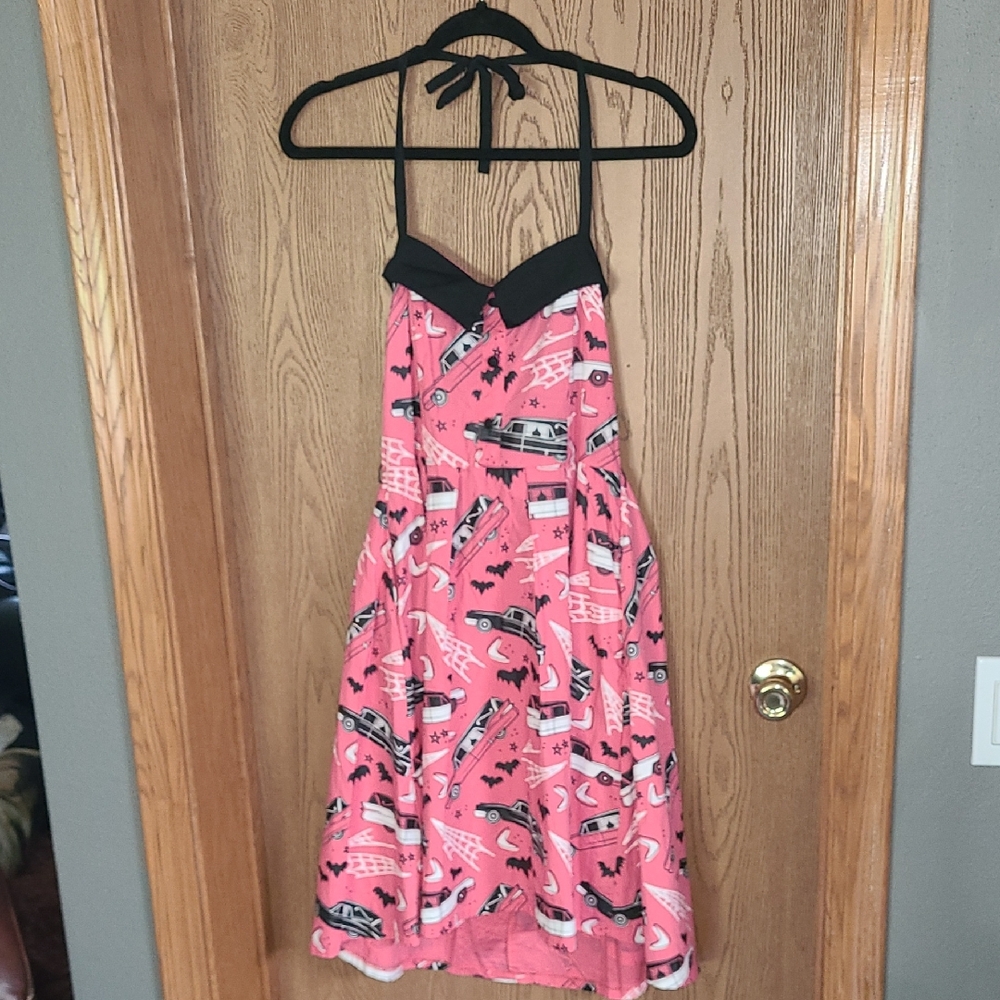 Hearse "A" line halter dress